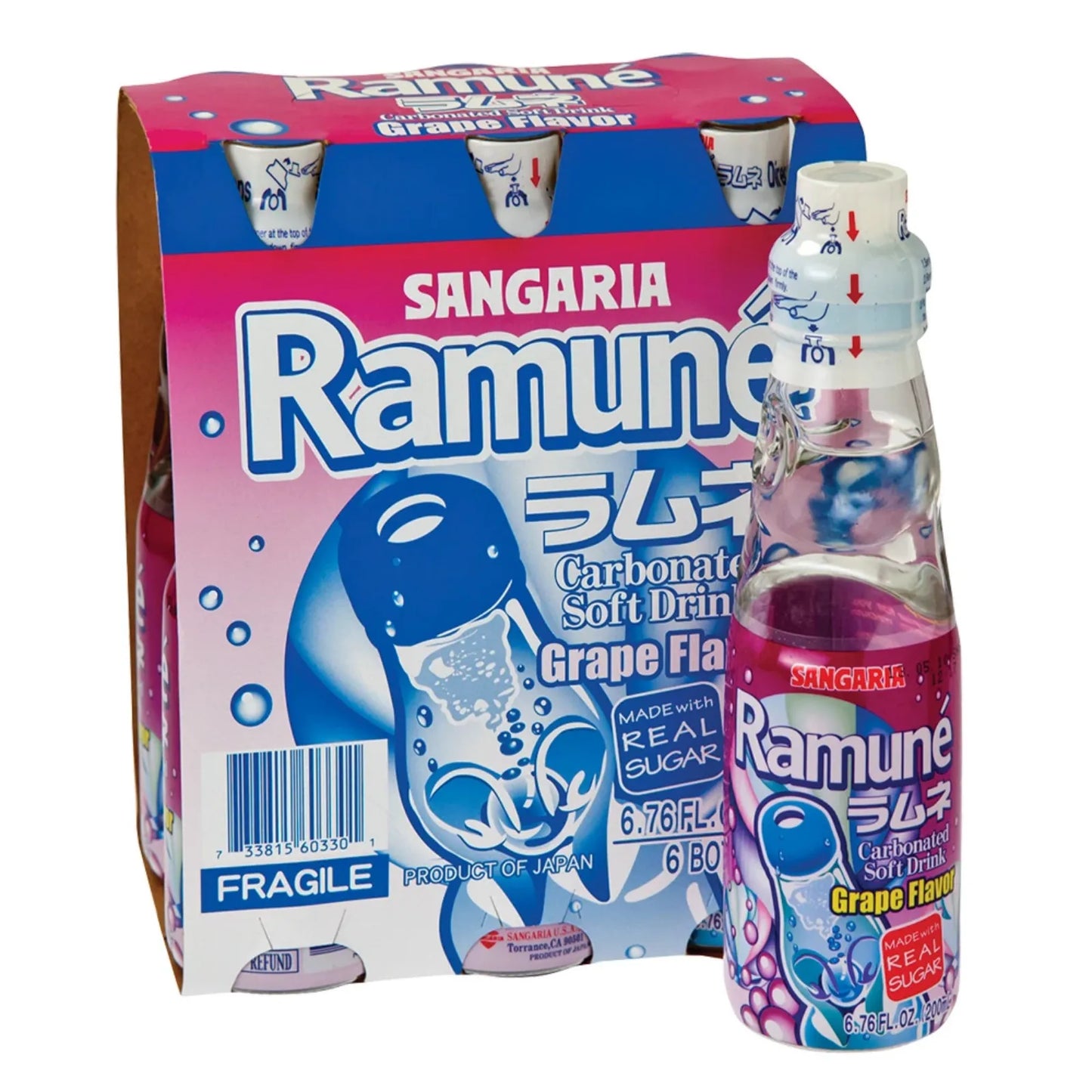 Sangaria Ramune Soda 200 mL — 6 Pack