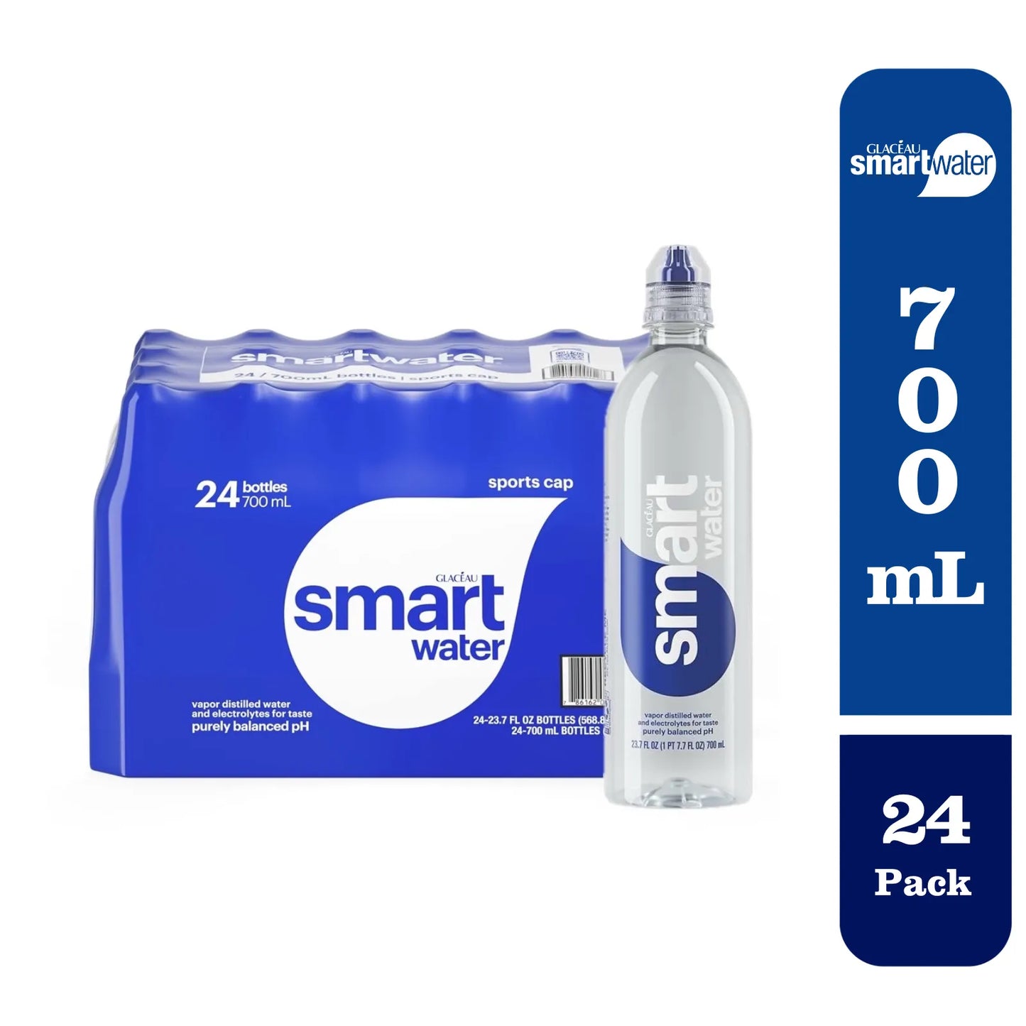 Glaceau Smartwater 700 mL — 24 Pack