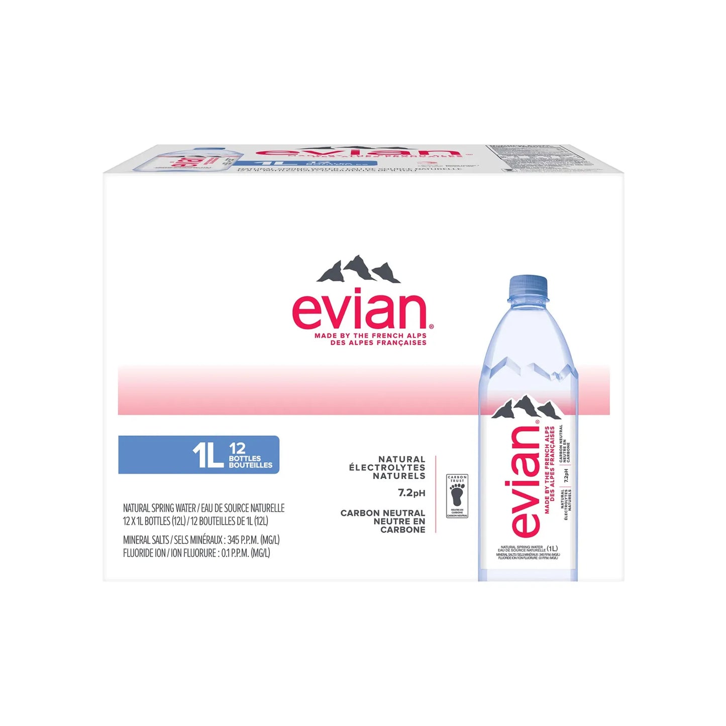 Evian 1 Liter — 12 Pack