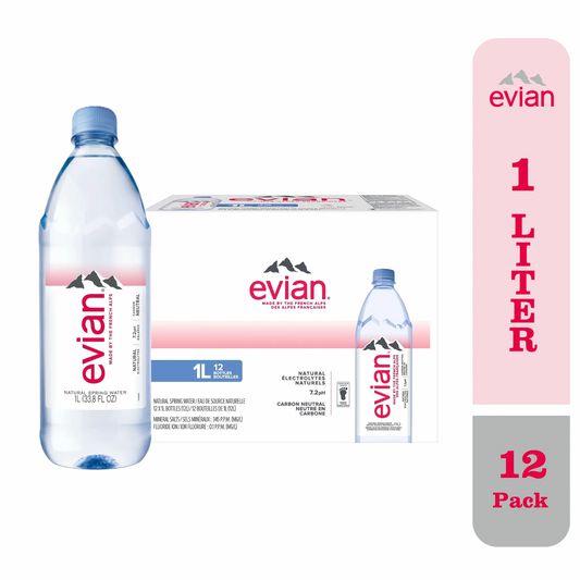 Evian 1 Liter — 12 Pack
